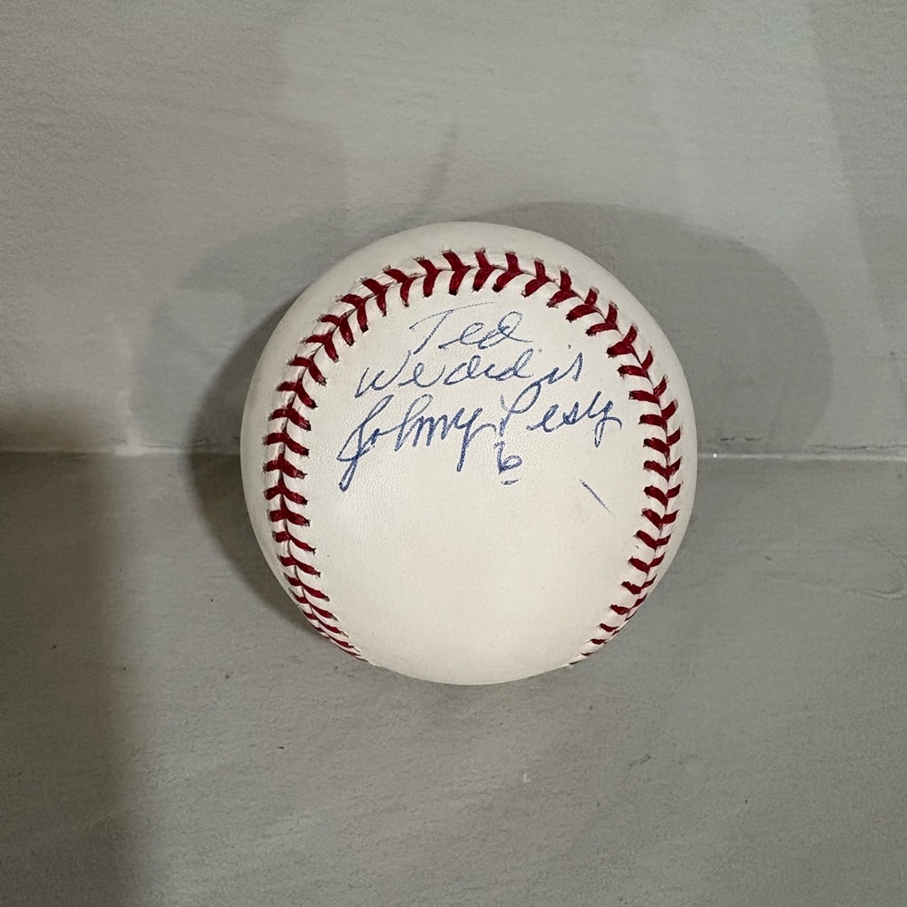 Johnny Pesky Signed Baseball - JSA COA